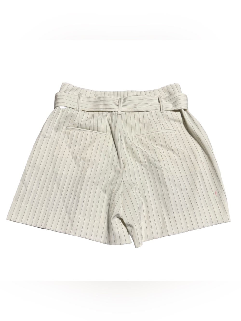 White House Black Market High Rise Pinstripe Short Women's 8 Belted Casual NWT - Picture 5 of 7